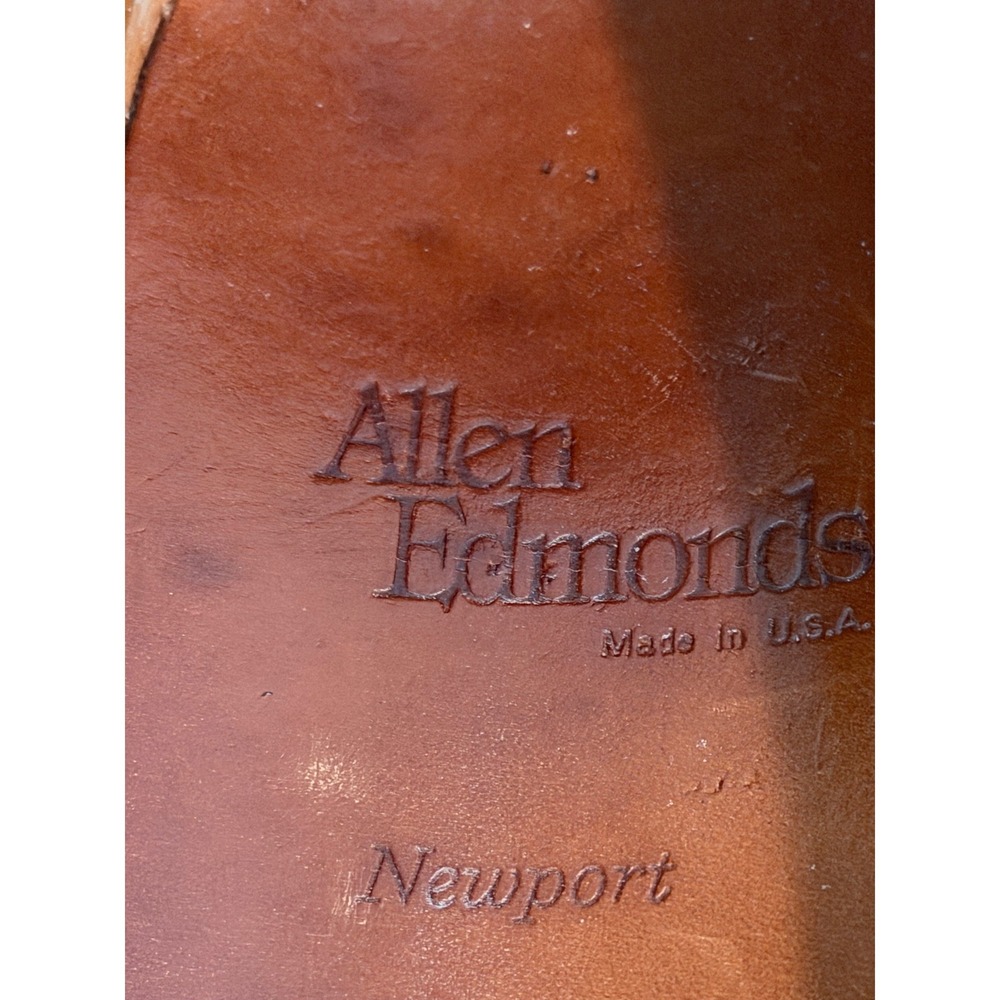 Allen Edmonds Newport Tan Suede Tassel Kiltie Loafers Mens 9.5 D Shoes Moc Toe - Picture 2 of 16
